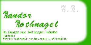 nandor nothnagel business card